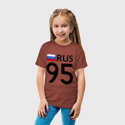 Футболка хлопковая детская RUS 95, цвет: кирпичный — фото 2