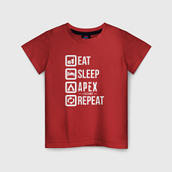 Детская футболка Eat, Sleep, Apex, Repeat