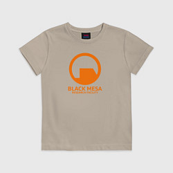 Футболка хлопковая детская Black Mesa: Research Facility, цвет: миндальный