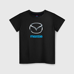 Футболка хлопковая детская MAZDA, цвет: черный