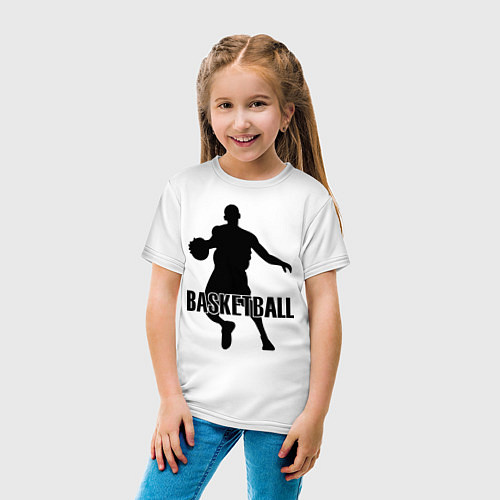 Детская футболка Basketball Player / Белый – фото 4