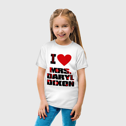Детская футболка I love Daryl / Белый – фото 4