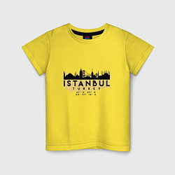 Футболка хлопковая детская Стамбул - Турция цвета желтый — фото 1