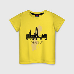 Футболка хлопковая детская Stockholm, цвет: желтый