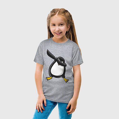 Детская футболка DAB Pinguin / Меланж – фото 4