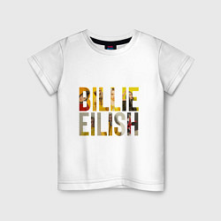 Футболка хлопковая детская Billie Eilish, цвет: белый