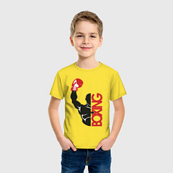 Футболка хлопковая детская Boxing, цвет: желтый — фото 2