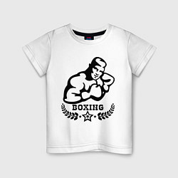 Футболка хлопковая детская Boxing Champion, цвет: белый