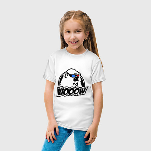 Детская футболка Wooow Monkey / Белый – фото 4