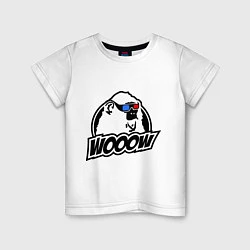 Футболка хлопковая детская Wooow Monkey, цвет: белый