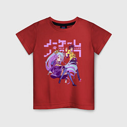 Футболка хлопковая детская No Game No Life, цвет: красный