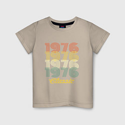 Футболка хлопковая детская 1976 Classic, цвет: миндальный