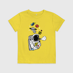 Футболка хлопковая детская Cosmos, цвет: желтый