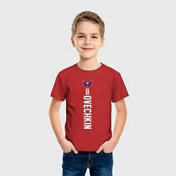 Футболка хлопковая детская Washington Capitals: Alexander Ovechkin, цвет: красный — фото 2