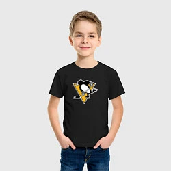 Футболка хлопковая детская Pittsburgh Penguins: Evgeni Malkin, цвет: черный — фото 2