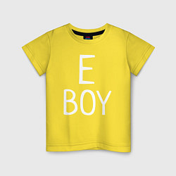 Футболка хлопковая детская E BOY, цвет: желтый