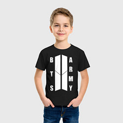 Футболка хлопковая детская BTS ARMY, цвет: черный — фото 2