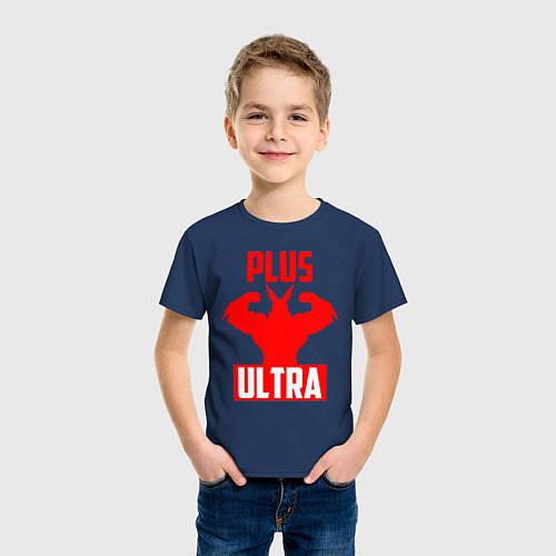Детская футболка PLUS ULTRA красный / Тёмно-синий – фото 3