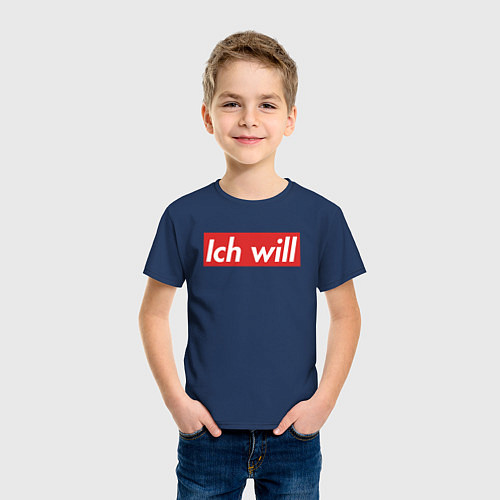 Детская футболка Ich will / Тёмно-синий – фото 3