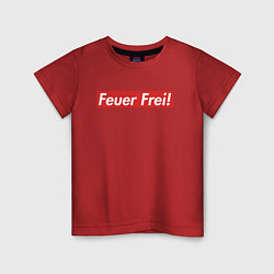 Футболка хлопковая детская Feuer Frei!, цвет: красный