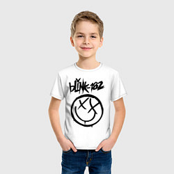 Футболка хлопковая детская BLINK-182, цвет: белый — фото 2