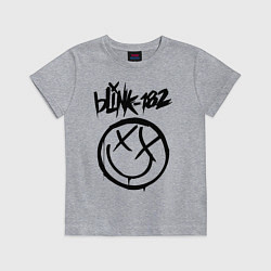Футболка хлопковая детская BLINK-182, цвет: меланж