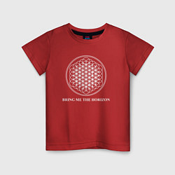 Футболка хлопковая детская BRING ME THE HORIZON, цвет: красный