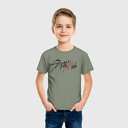 Футболка хлопковая детская STRAY KIDS FELIX, цвет: авокадо — фото 2