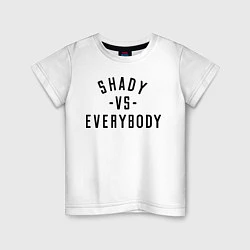 Футболка хлопковая детская Shady vs everybody, цвет: белый