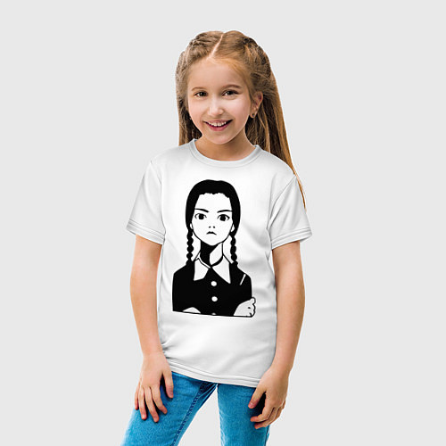 Детская футболка Wednesday Addams / Белый – фото 4