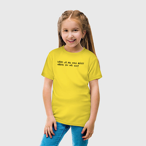 Детская футболка When we all fall asleep / Желтый – фото 4