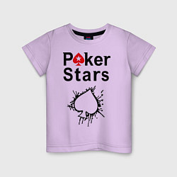 Футболка хлопковая детская Poker Stars, цвет: лаванда