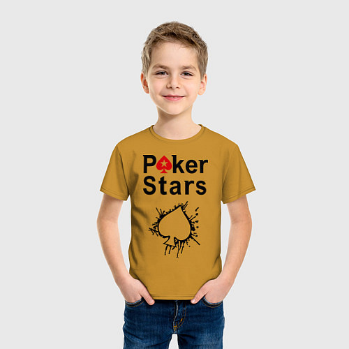 Детская футболка Poker Stars / Горчичный – фото 3