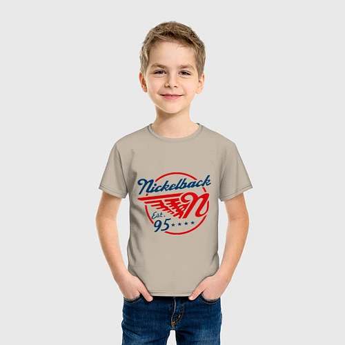 Детская футболка Nickelback est. 1995 / Миндальный – фото 3