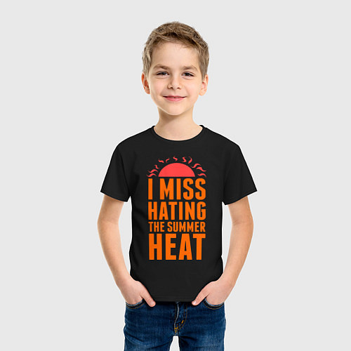Детская футболка Summer heat / Черный – фото 3