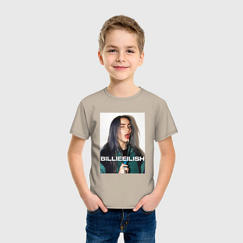Детская футболка Billie Eilish / Миндальный – фото 3