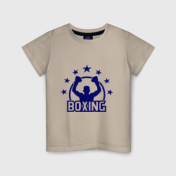 Футболка хлопковая детская Boxing Star, цвет: миндальный