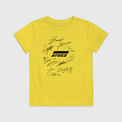 Детская футболка Ateez автографы