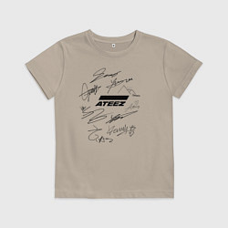 Детская футболка Ateez автографы