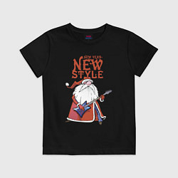 Футболка хлопковая детская New Year - new style!, цвет: черный