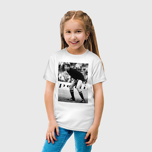 Детская футболка Лев Яшин / Белый – фото 4