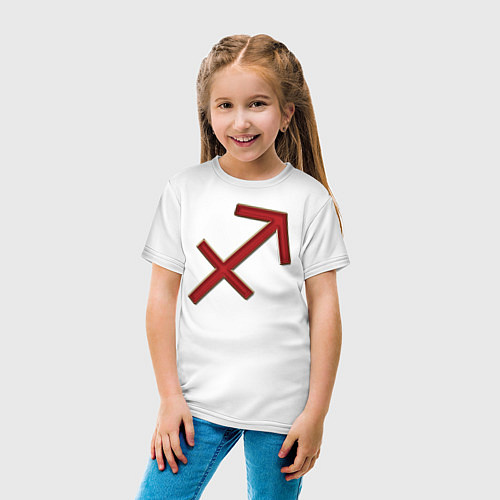 Детская футболка Стрелец Sagittarius / Белый – фото 4