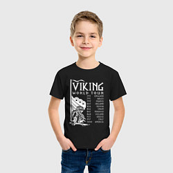 Футболка хлопковая детская Viking world tour, цвет: черный — фото 2