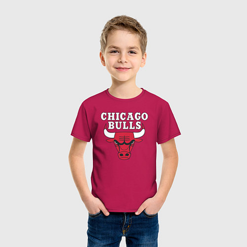 Детская футболка CHICAGO BULLS / Маджента – фото 3