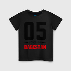 Футболка хлопковая детская 05 Dagestan, цвет: черный
