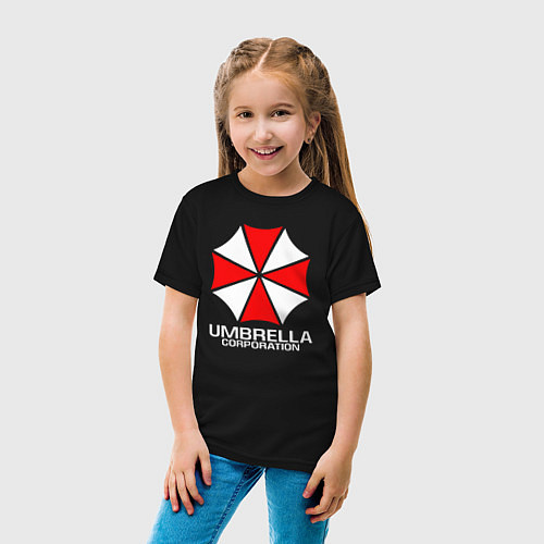 Детская футболка UMBRELLA CORP / Черный – фото 4