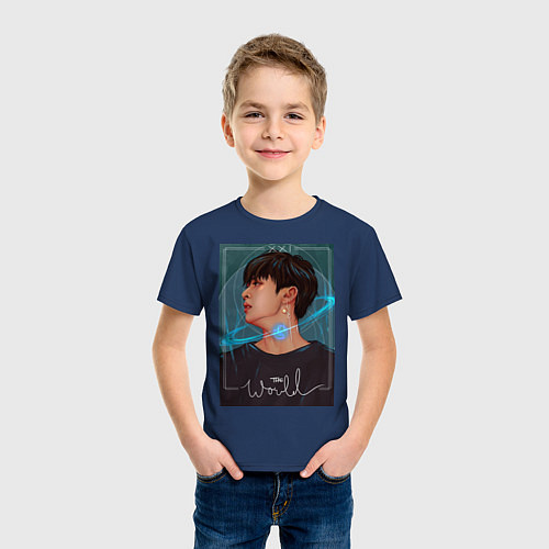 Детская футболка Stray Kids / Тёмно-синий – фото 3