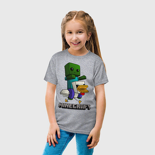 Детская футболка MINECRAFT / Меланж – фото 4