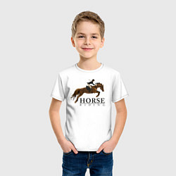 Футболка хлопковая детская HORSE RIDING, цвет: белый — фото 2