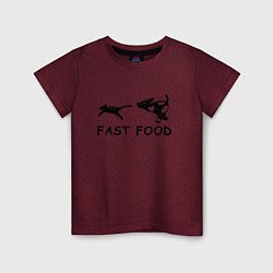 Детская футболка Fast food черный